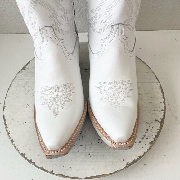 Lane MEGAN MORONEY Cowboy Boots Smokeshow Womens 9.5 White Western Cowgirl Tall - Picture 7 of 13
